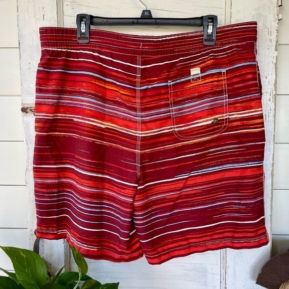 CARIBBEAN JOE,MENS SWIM TRUNKS, BEACHWEAR WITH DRAWSTRING. 100% POLYESTER.SIZE M - Picture 2 of 3